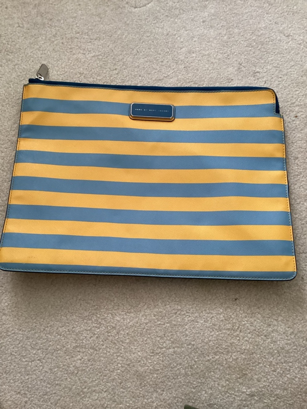 Marc by Marc Jacobs striped floral pouch laptop sleeve travel case holder
